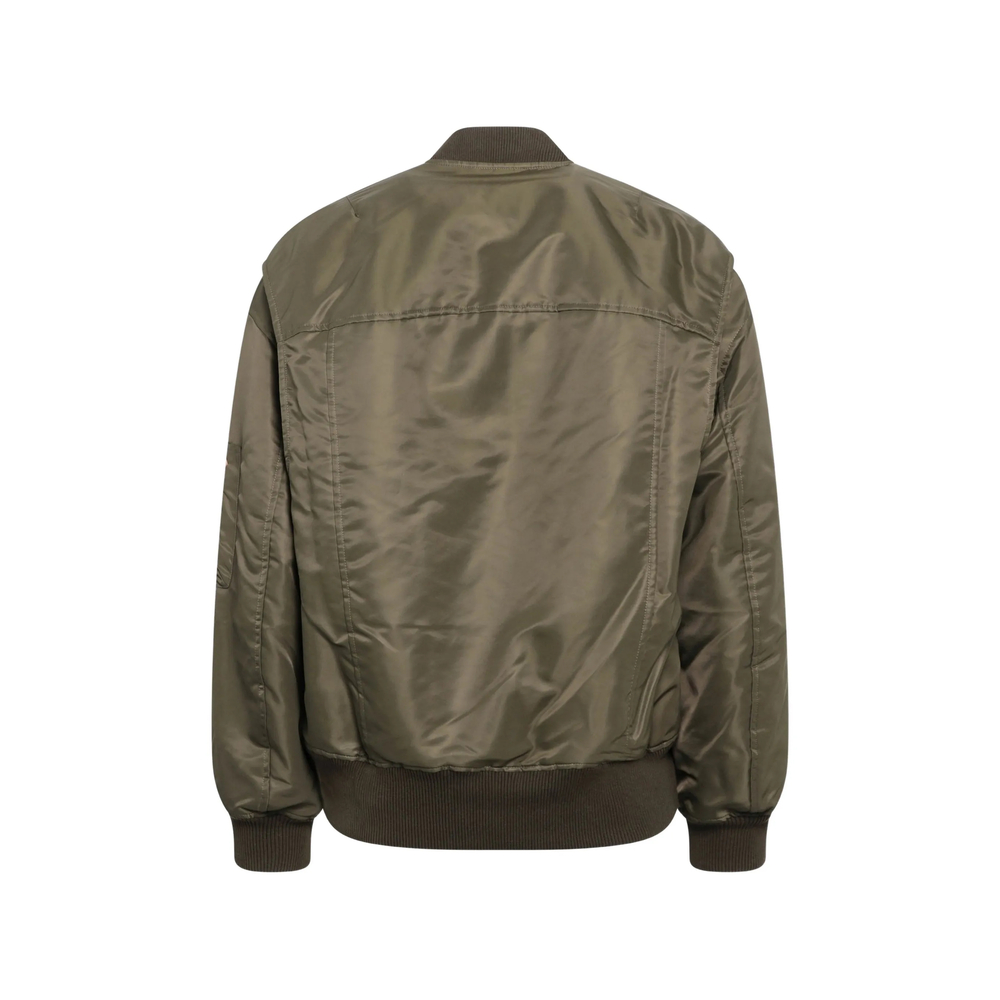 Oversized Tipped-Hem Bomber Jacket