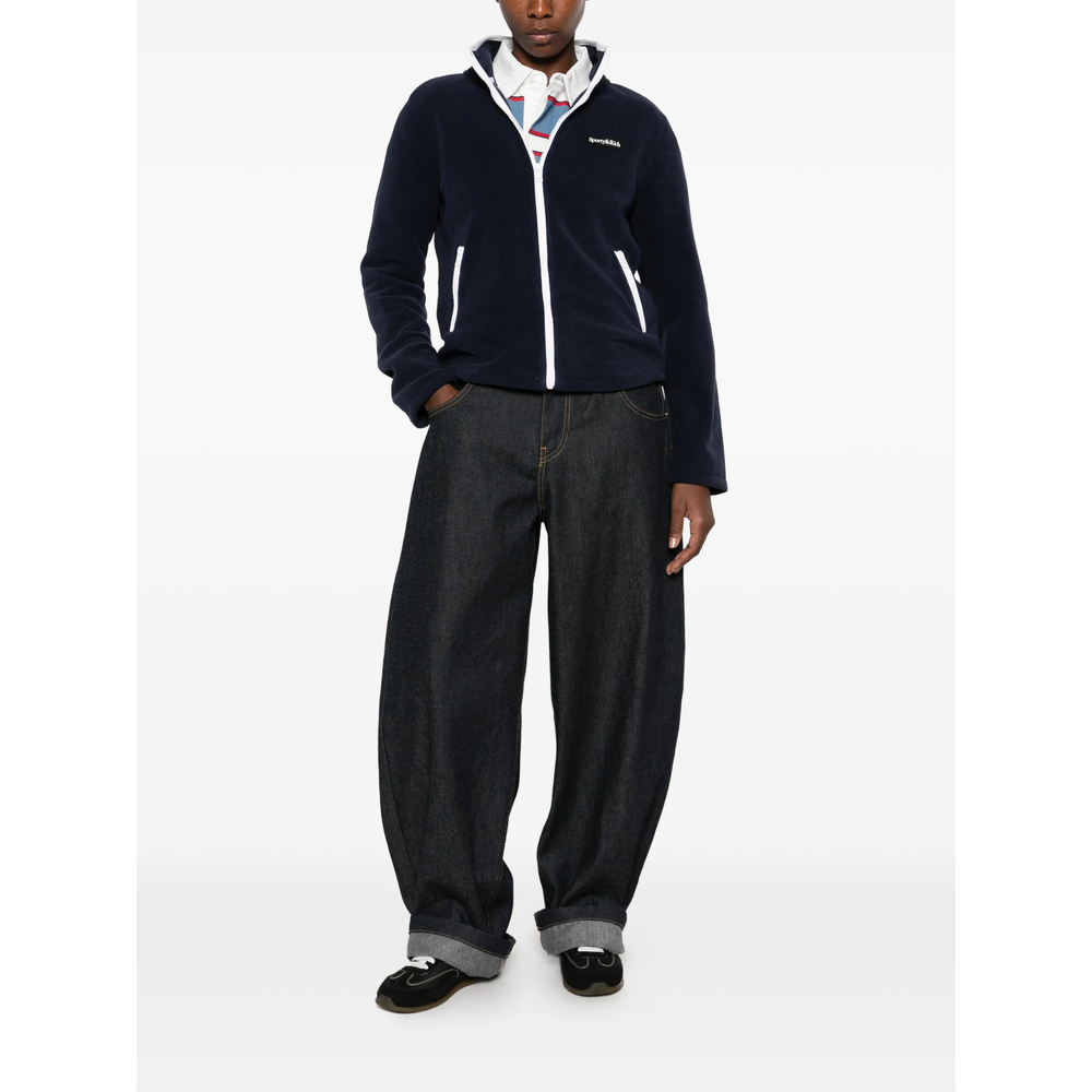 Ezia Logo-Embroidered Fleece Sweatshirt