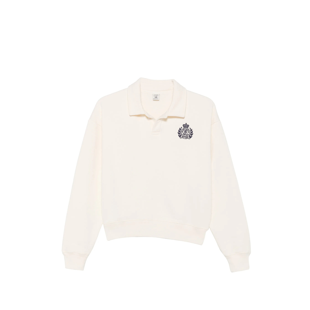 Elfa Logo-Embroidered Polo-Collar Sweatshirt