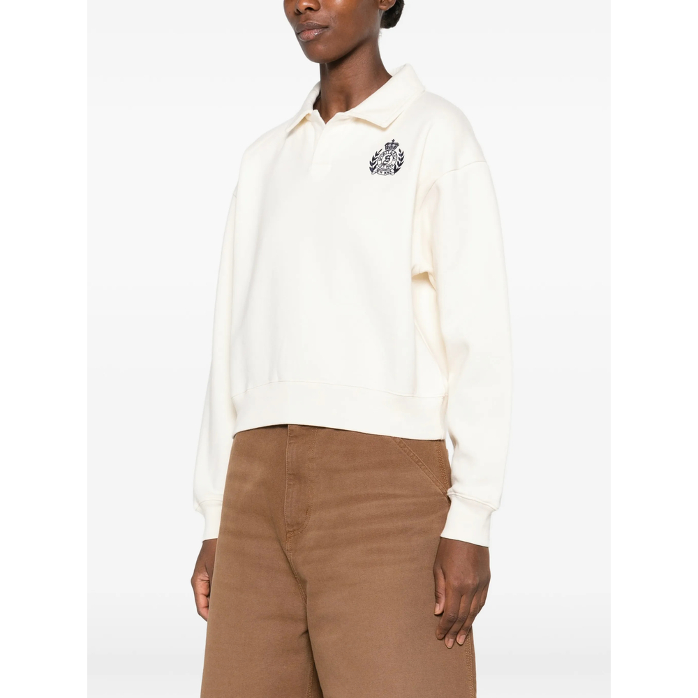 Elfa Logo-Embroidered Polo-Collar Sweatshirt