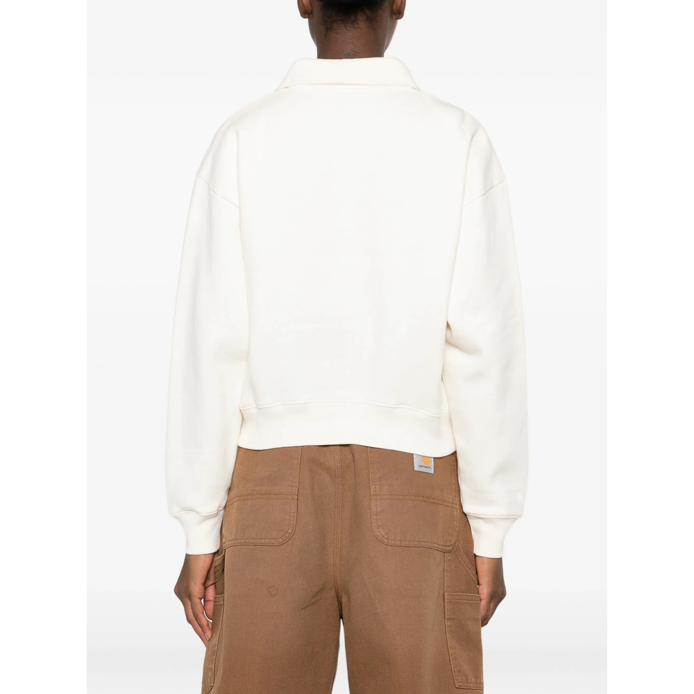 Elfa Logo-Embroidered Polo-Collar Sweatshirt
