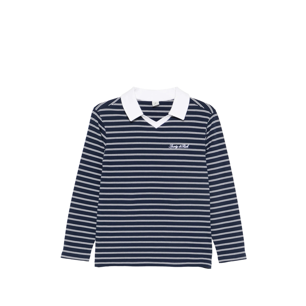 Striped-Pattern Long-Sleeve T-Shirt