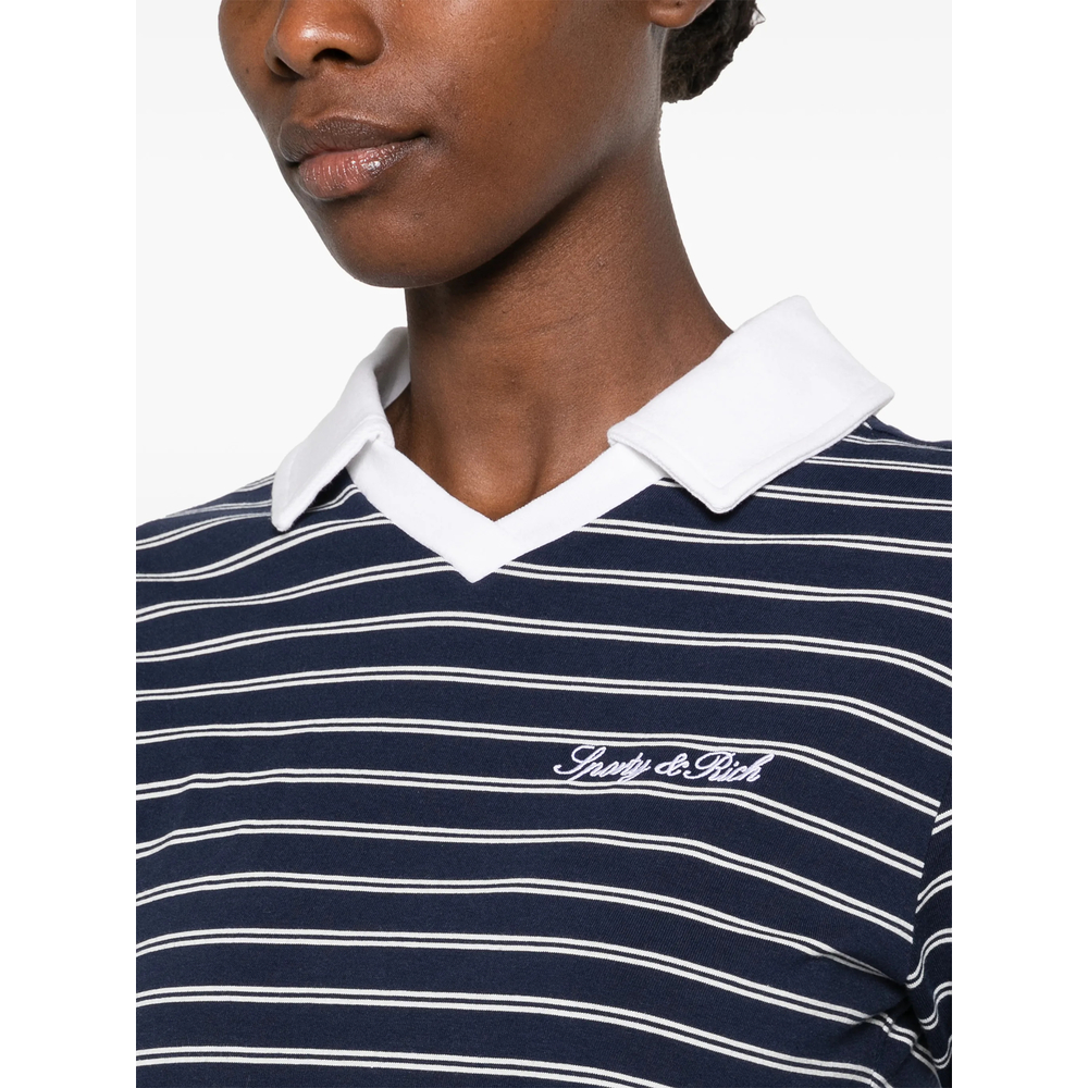 Striped-Pattern Long-Sleeve T-Shirt