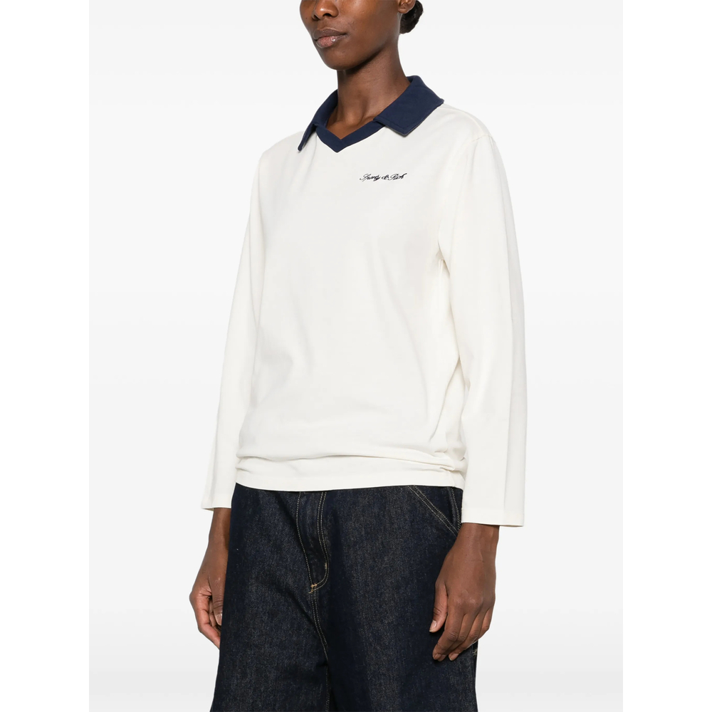 Logo-Embroidered V-Neck T-Shirt