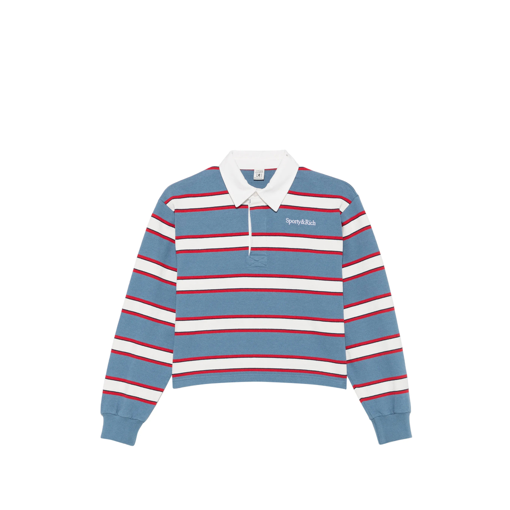 Blondie Striped Long-Sleeve Polo