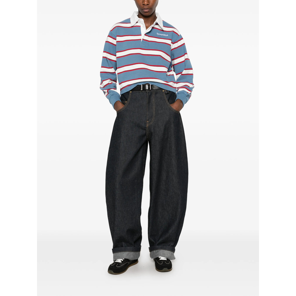 Blondie Striped Long-Sleeve Polo
