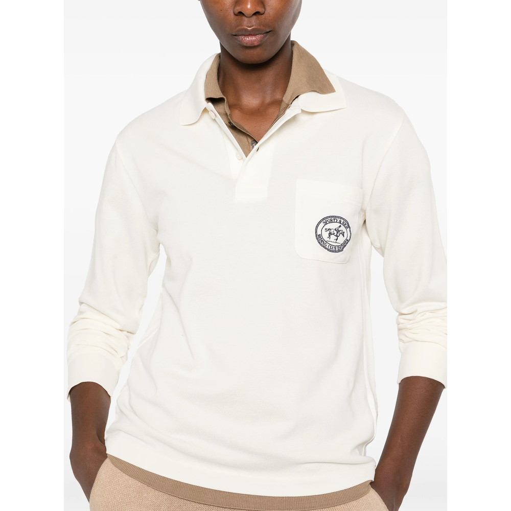 Perry Logo-Patch Long-Sleeve Polo