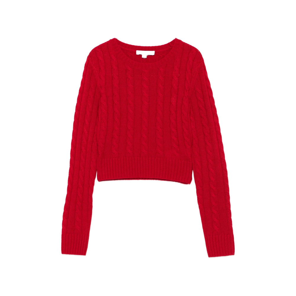Jala Cable-Knit Cropped Sweater