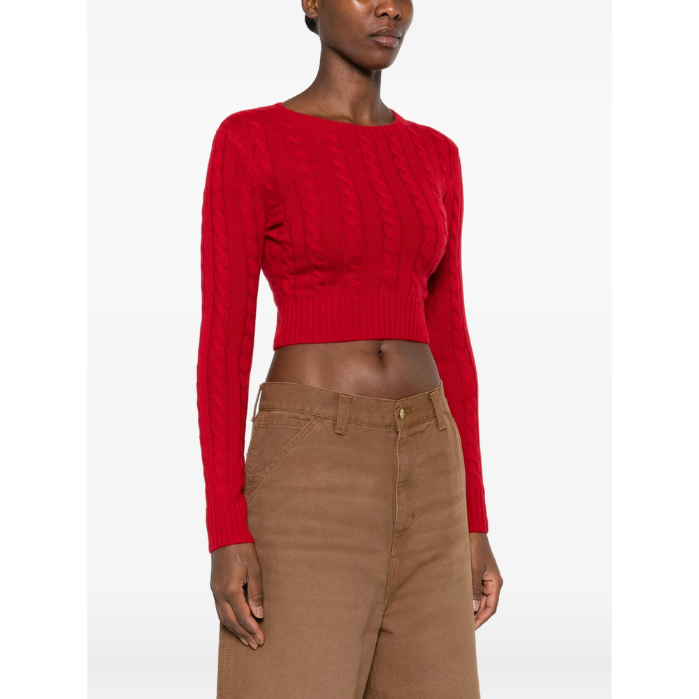 Jala Cable-Knit Cropped Sweater