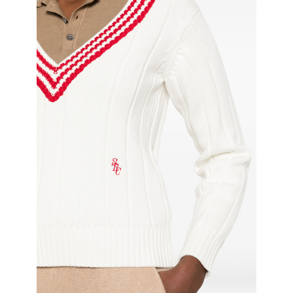 Item Ribbed-Knit Striped-Trim Sweater