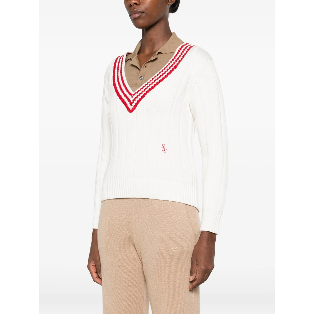 Item Ribbed-Knit Striped-Trim Sweater