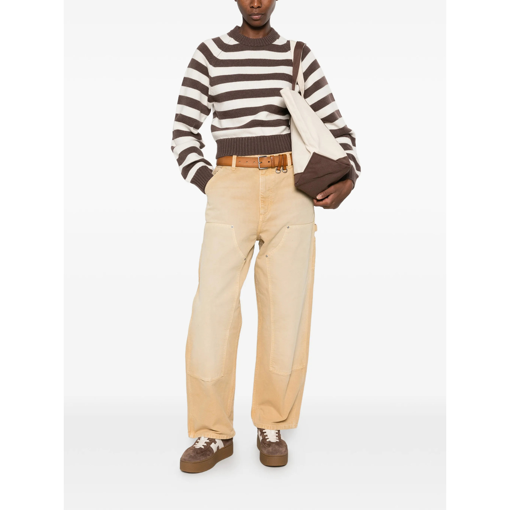 Striped-Pattern Long-Sleeve Sweater