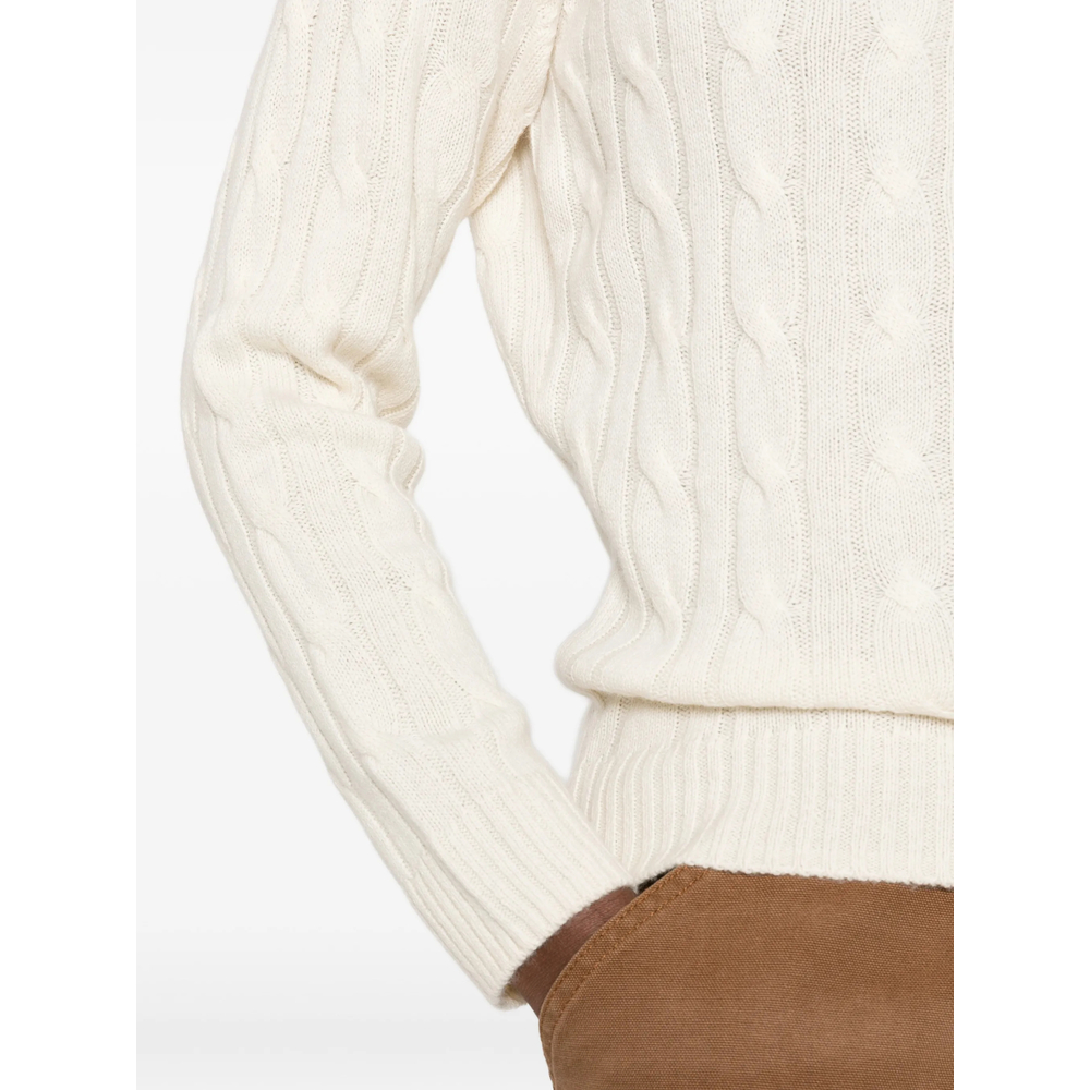Ivan Cable-Knit V-Neck Sweater