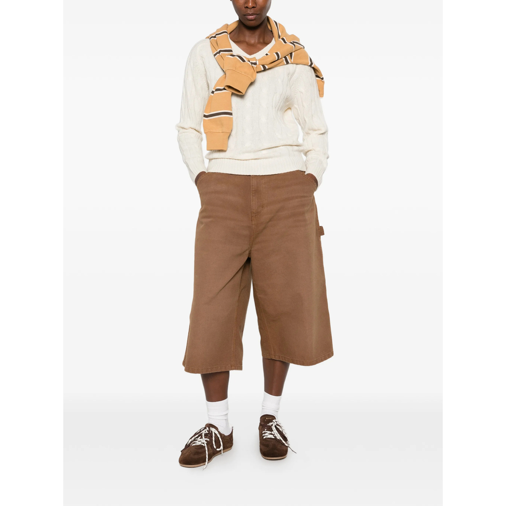 Ivan Cable-Knit V-Neck Sweater