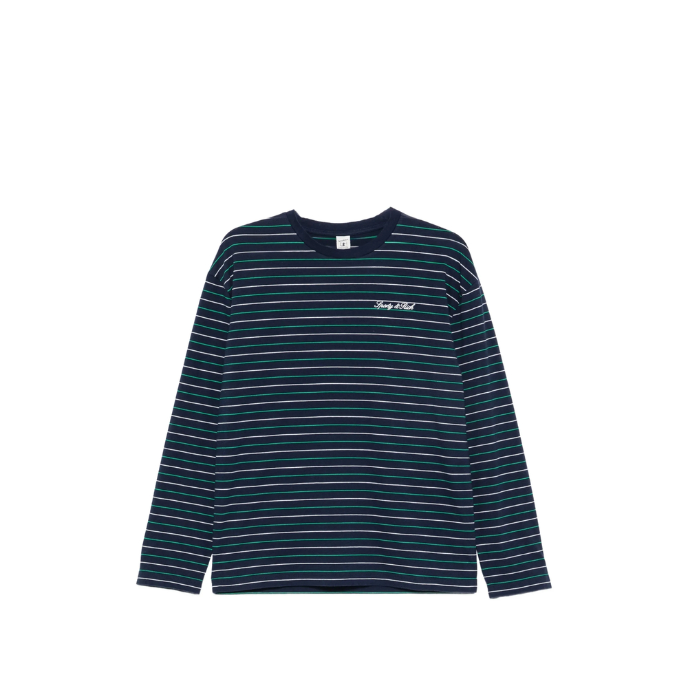Striped-Pattern Long-Sleeve T-Shirt