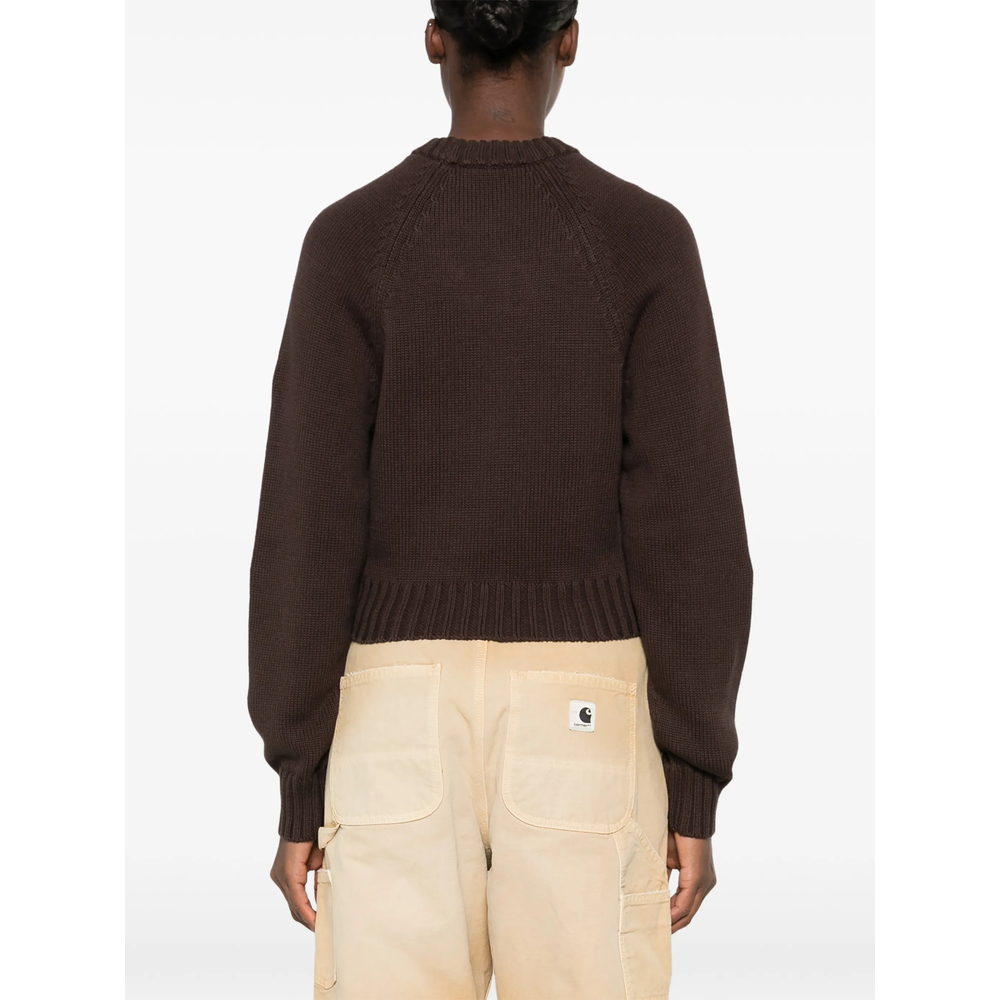 Equestrian-Embroidered Raglan-Sleeve Sweater