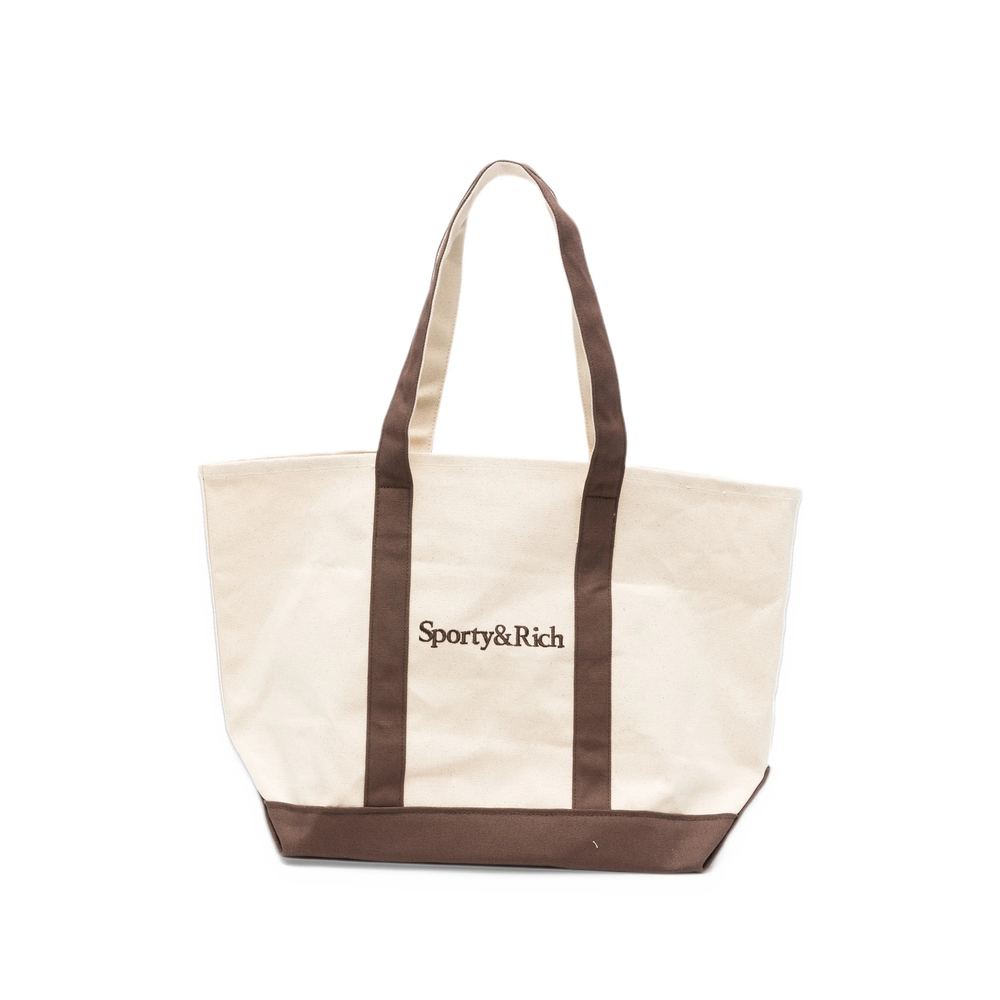 Medium Mona Logo-Embroidered Tote Bag