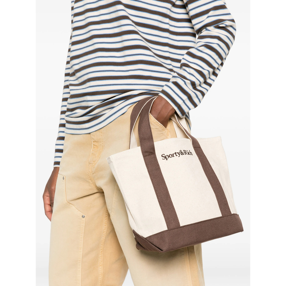 Mini Logo-Embroidered Tote Bag