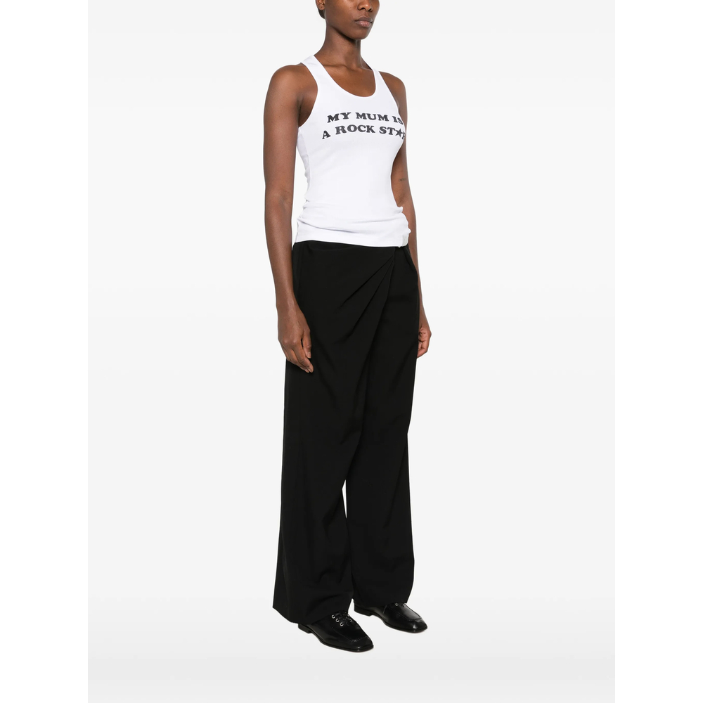 Slogan-Print Racerback Tank Top
