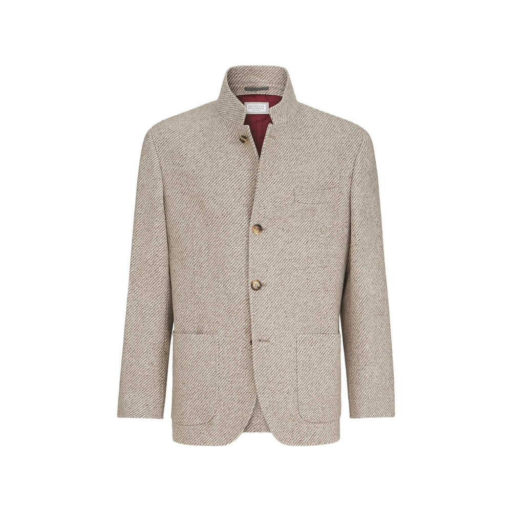 Cashmere And Silk Diagonal Outerwear Blazer