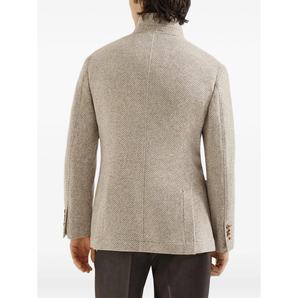 Cashmere And Silk Diagonal Outerwear Blazer