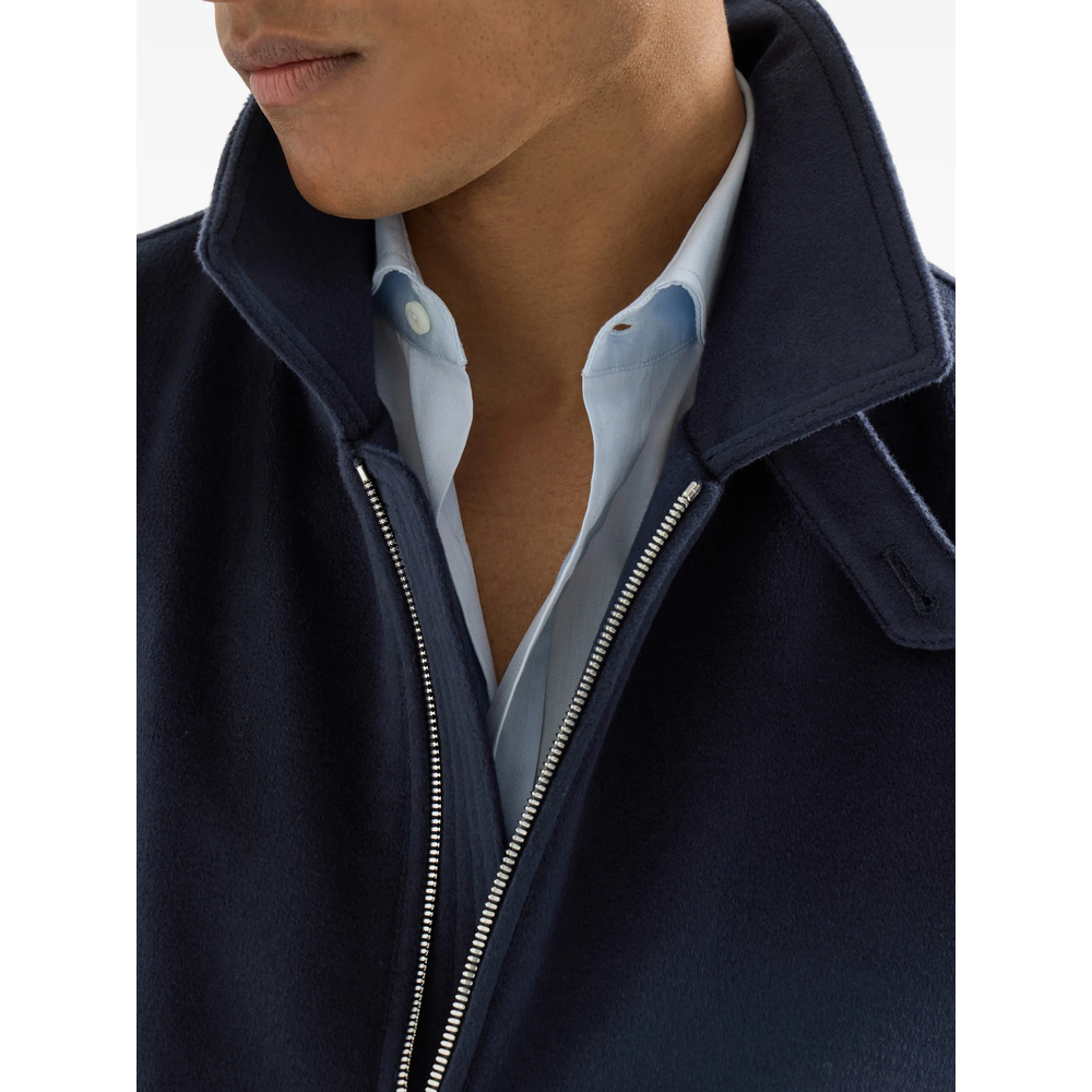 Virgin Wool Beaver Cloth Bomber Jacket