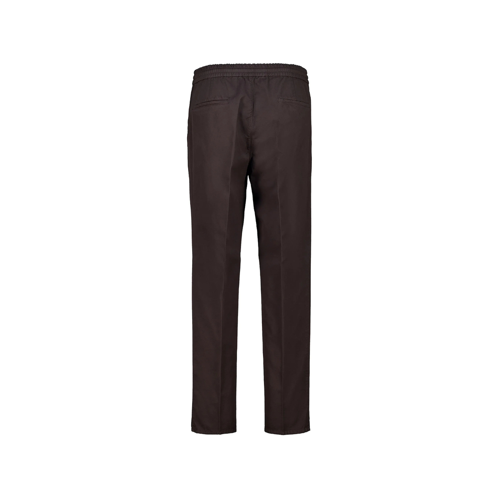 Garment-Dyed Twisted Cotton Gabardine Trousers With Drawstring