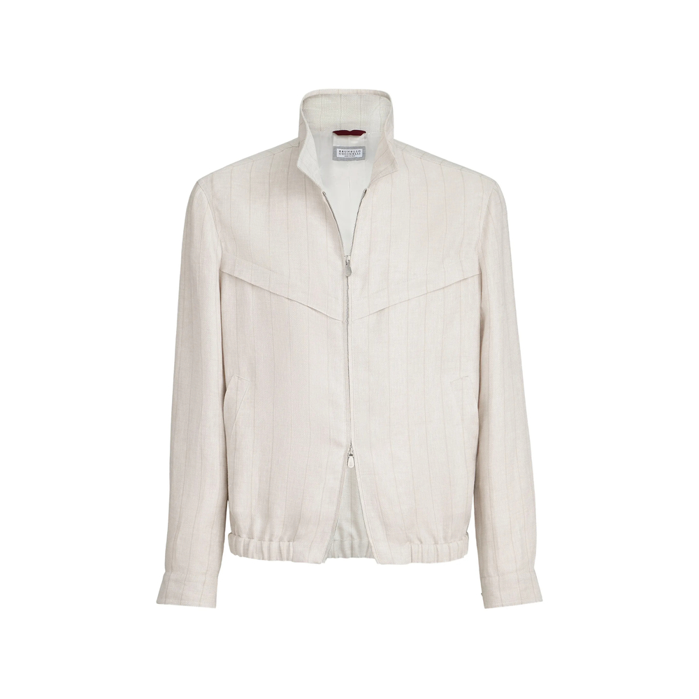 Chalk Stripe Chevron Outerwear Jacket