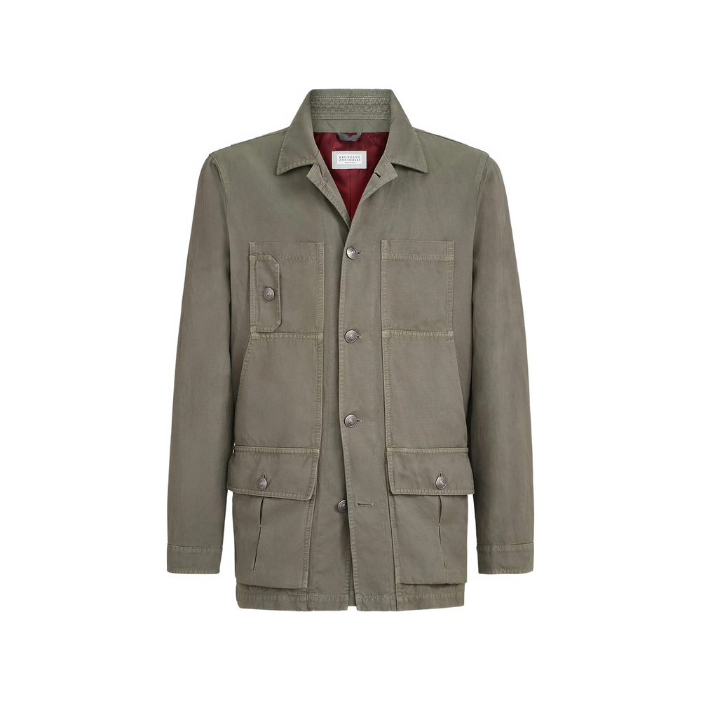 Cotton And Linen Canvas Outerwear Jacket
