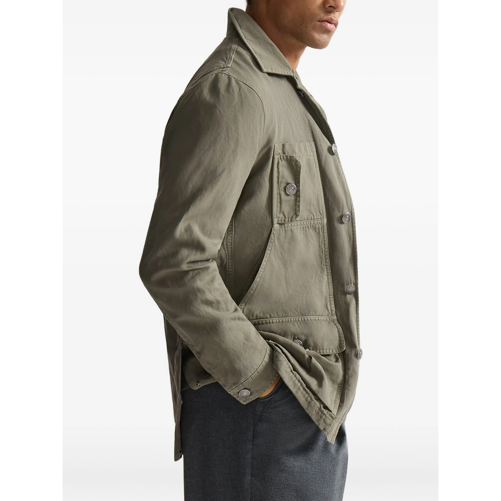 Cotton And Linen Canvas Outerwear Jacket