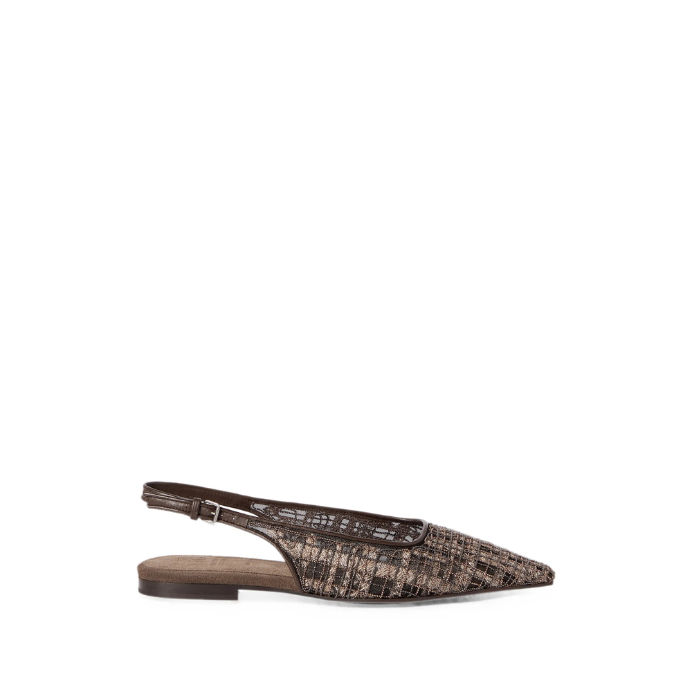 Precious Check Embroidery Slingback