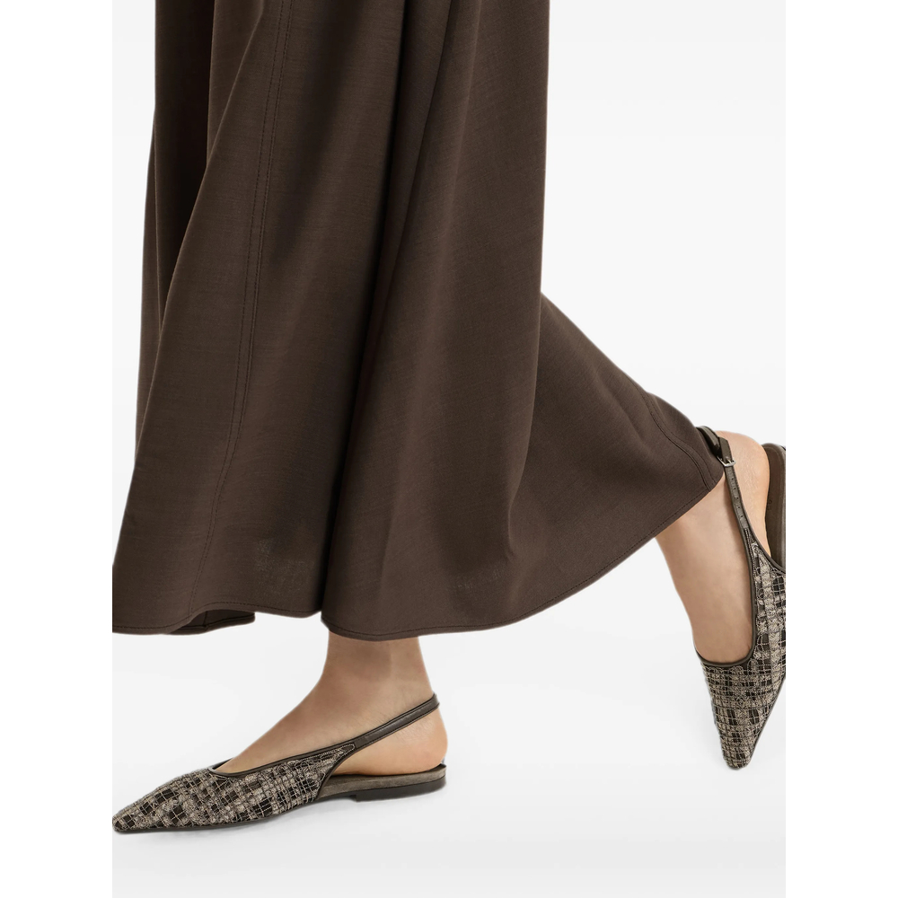 Precious Check Embroidery Slingback
