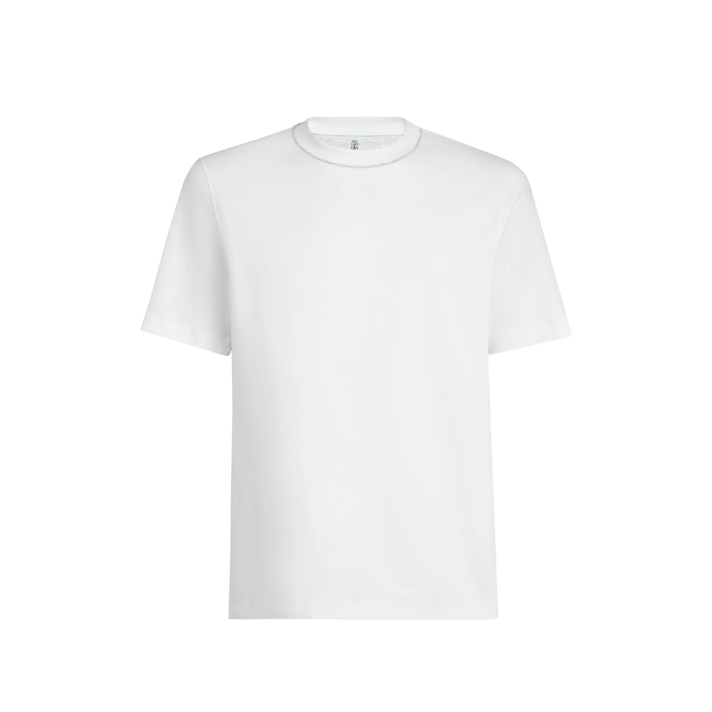 Brunello Cucinelli Cotton Jersey T-shirt With Piping