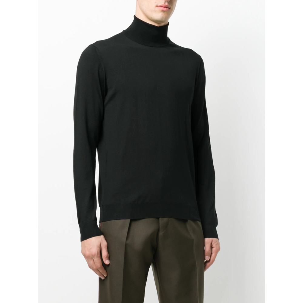 Fine-Knit Roll Neck Sweater