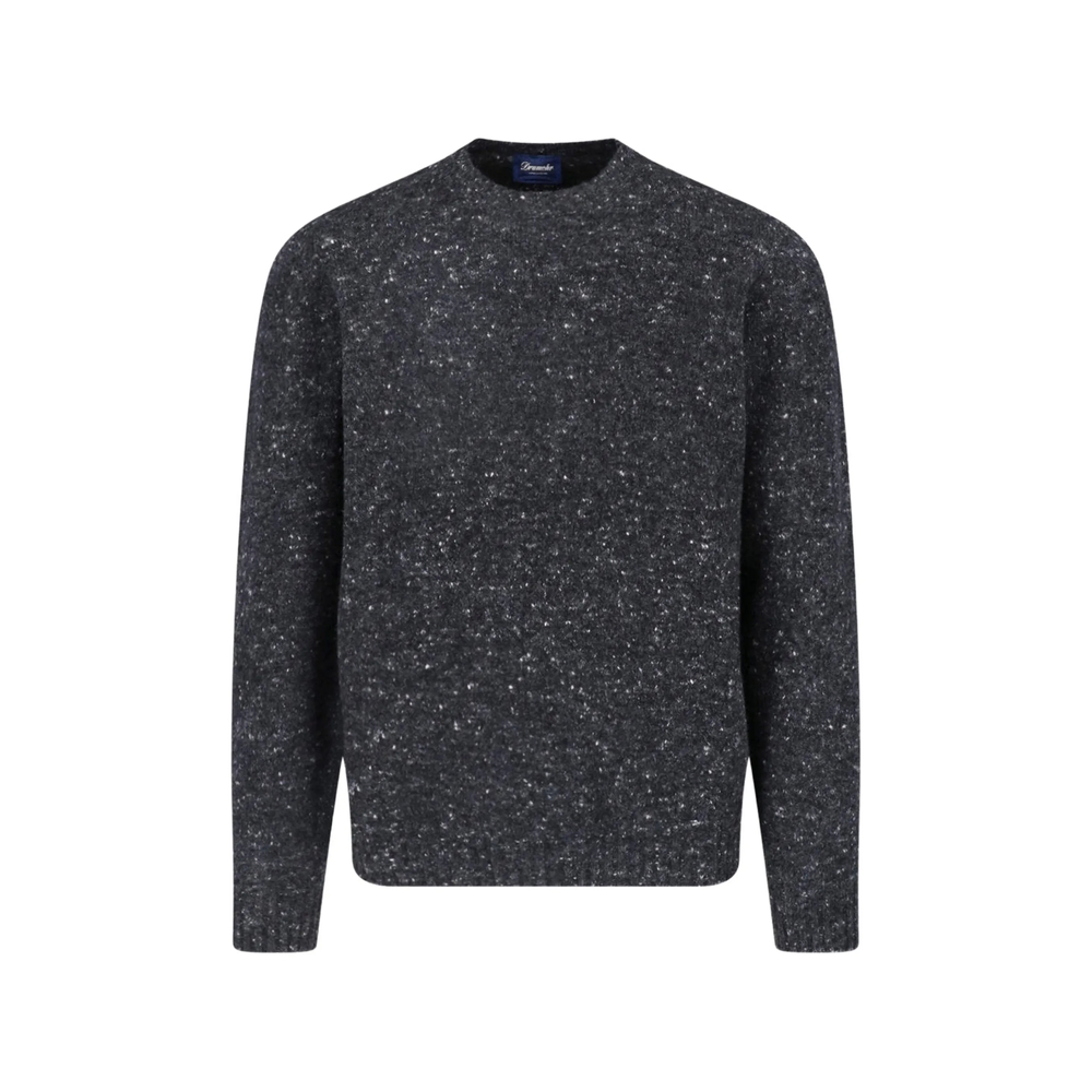 Flecked-Knit Crew-Neck Sweater