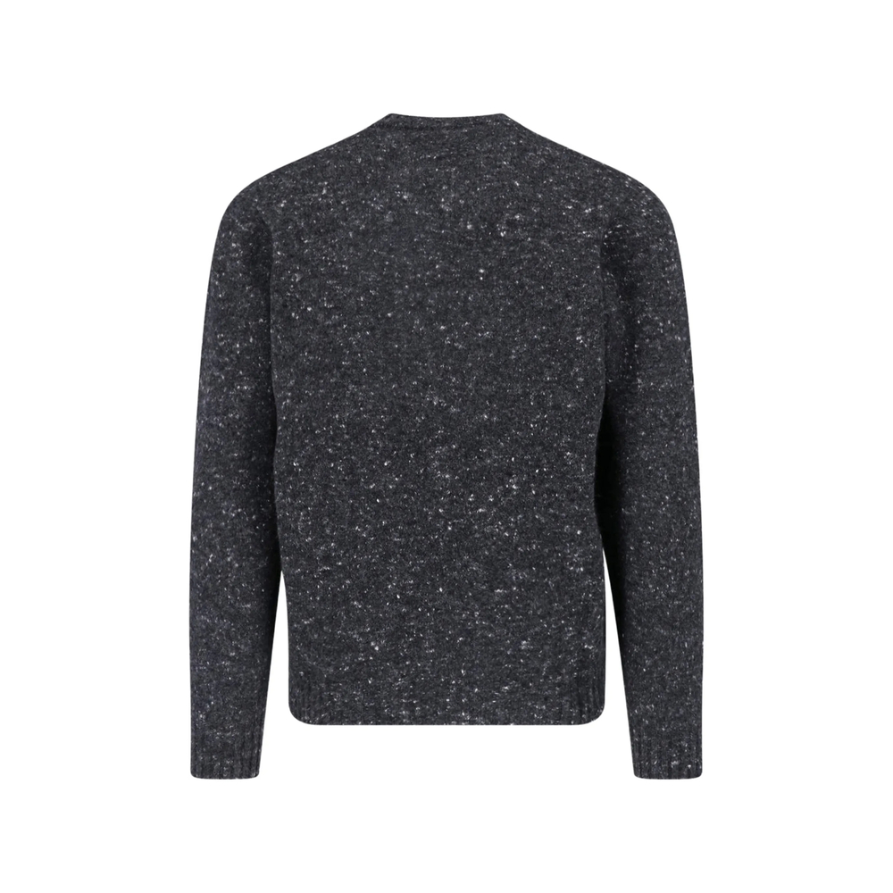 Flecked-Knit Crew-Neck Sweater