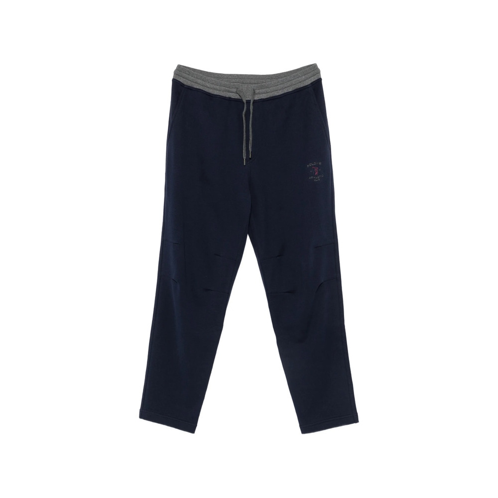 Brunello Cucinelli Cotton French Terry Trousers With Embroidery