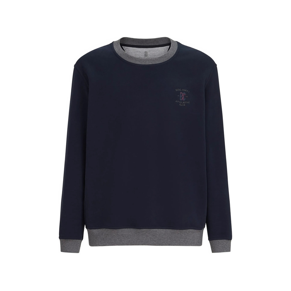 Brunello Cucinelli Cotton French Terry Sweatshirt With Embroidery
