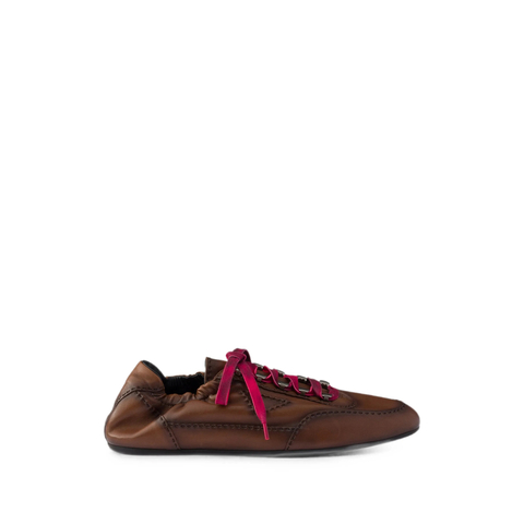 Prada Collapse Nappa Leather Sneakers With Hooks