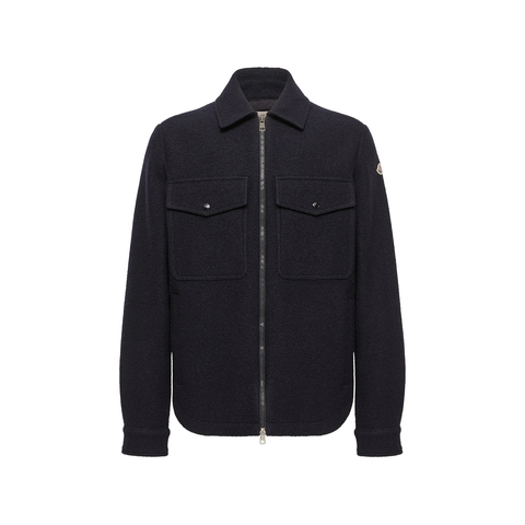 Moncler Zip-up Wool Shirt Jacket