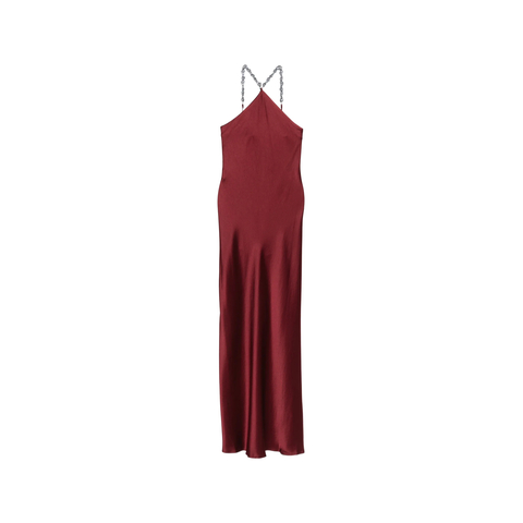 Staud Cadence Beaded-halterneck Maxi Dress