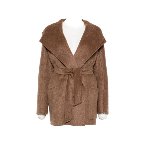 Max Mara Belted Hooded Coat