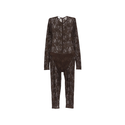 The Andamane Sheila Lace-pattern Long-sleeve Jumpsuit