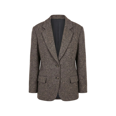 Brunello Cucinelli Herringbone-pattern Single-breasted Blazer
