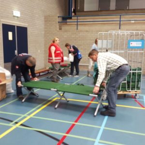 bedden opvang vluchtelingen erasmus sport