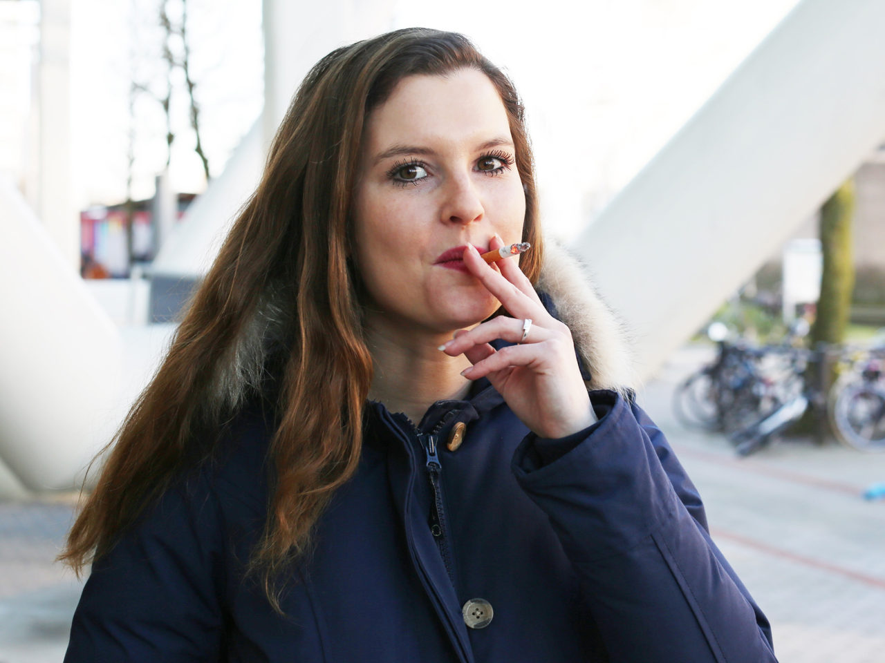 Rokers roken sigaretten rookplek Madelon