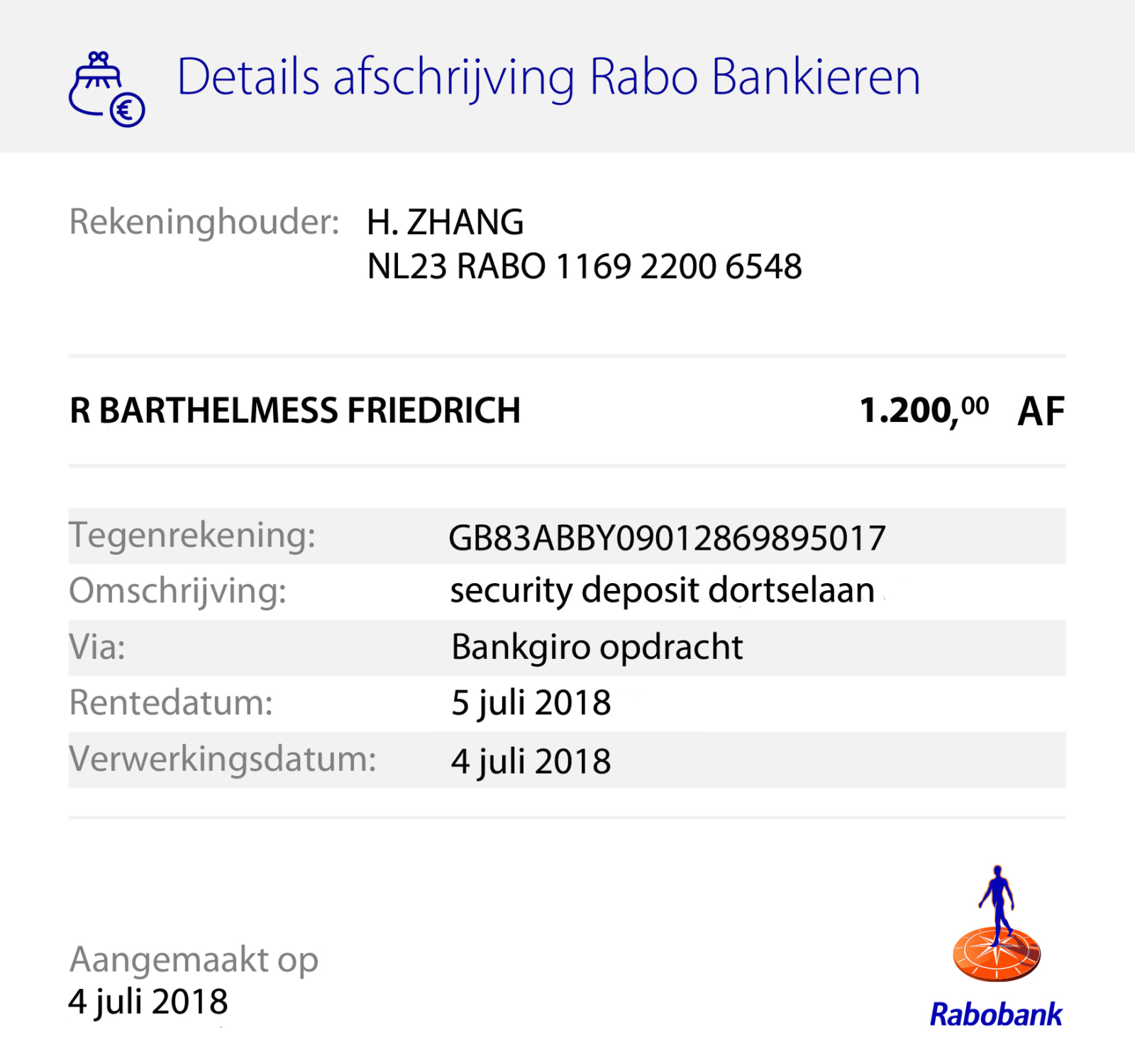 bankafschrift-borg-Dordtselaan
