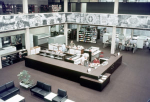 Uitleenzaal UB omstreeks 1970