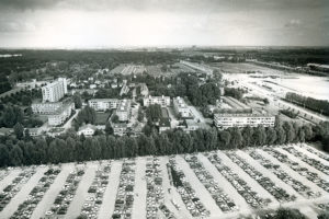 Metrostation Kralingse Zoom in aanbouw (ca 1980)
