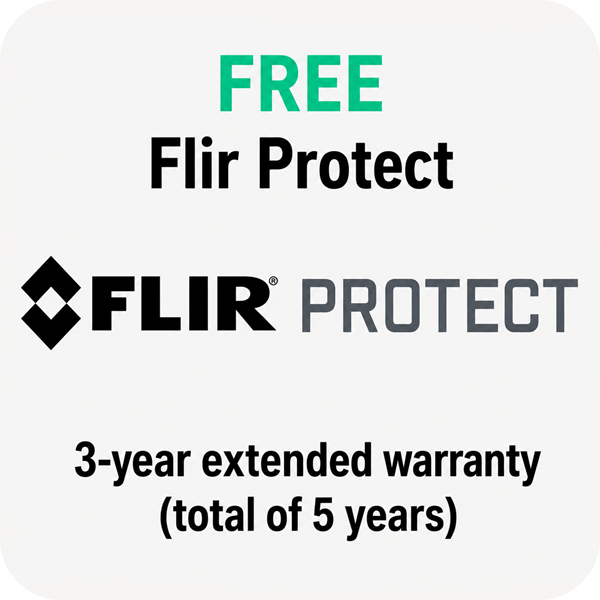 Free FLIR Protect three-year warranty extension, giving five years in total